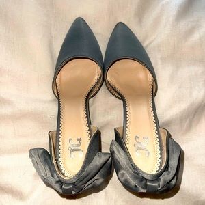Pewter Kitten heels- never worn!